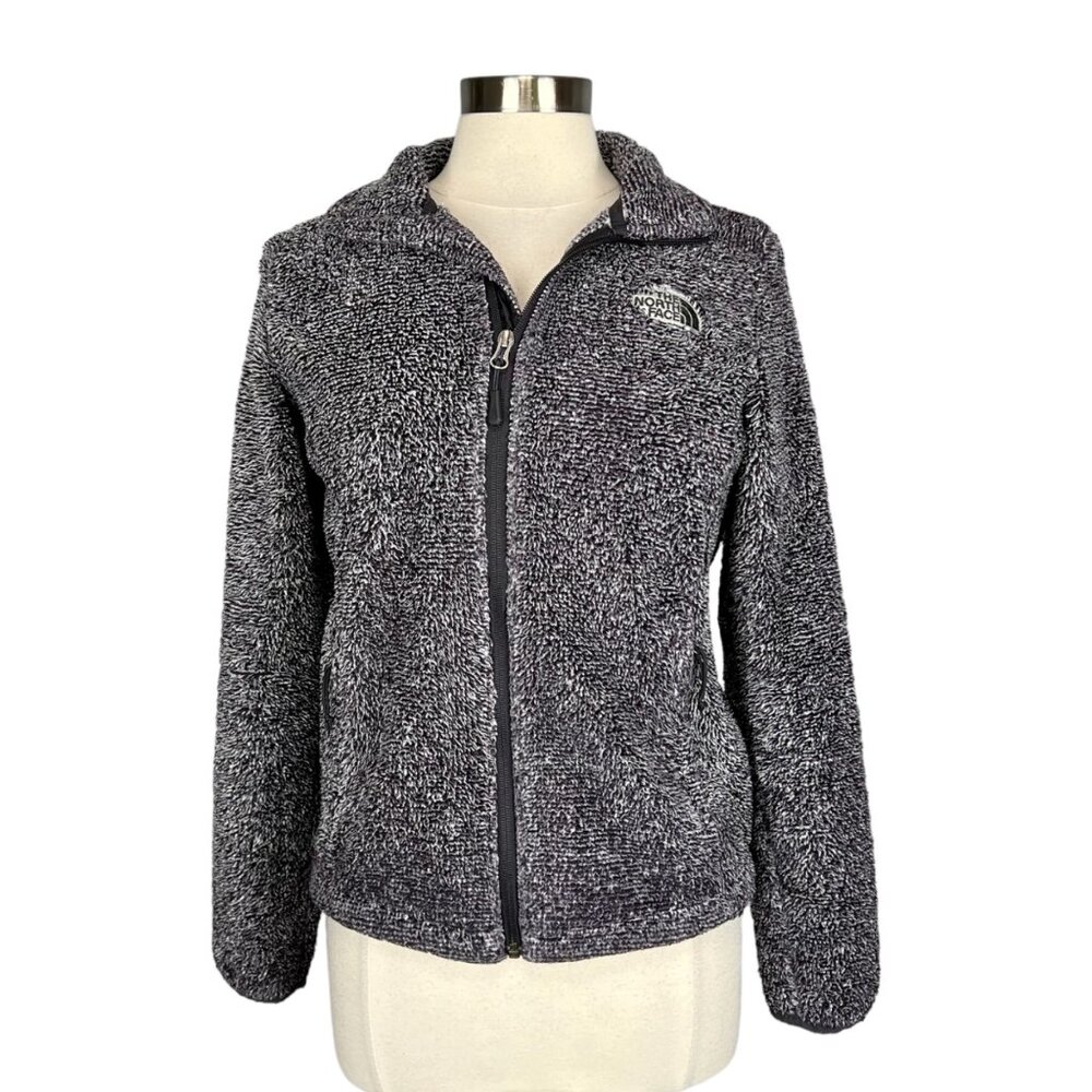The North Face Womens Osito 2 Fleece Zip Jacket Black Mid Grey Stripe size Small - Picture 4 of 16